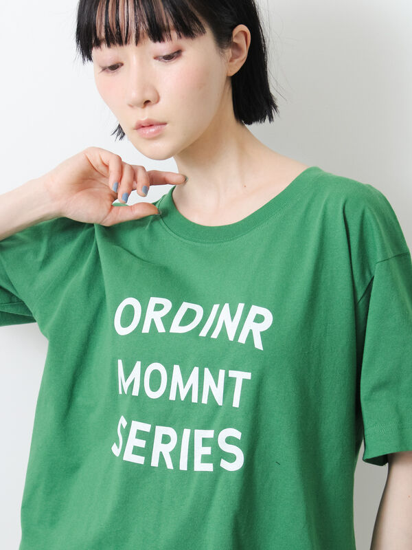 接触冷感】ロゴアソートプリントTシャツ（オフホワイト/グレー