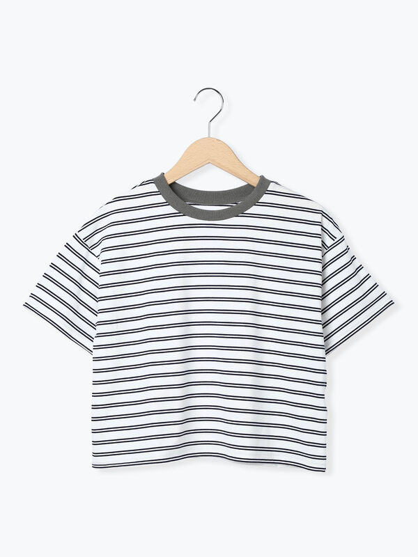 クロップドTシャツ（オフホワイト/ブラック/モカ/トップス/Tシャツ