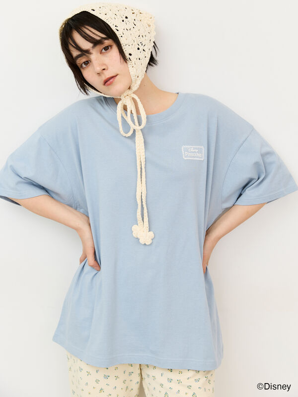 Disney】ピノキオ/バックプリントTシャツ（オフホワイト