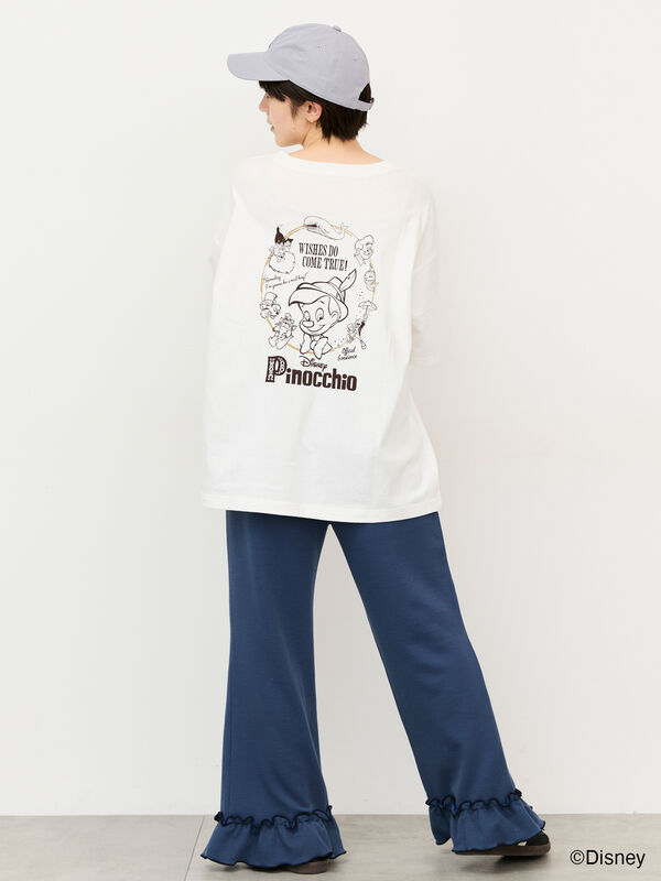 Disney】ピノキオ/バックプリントTシャツ（オフホワイト