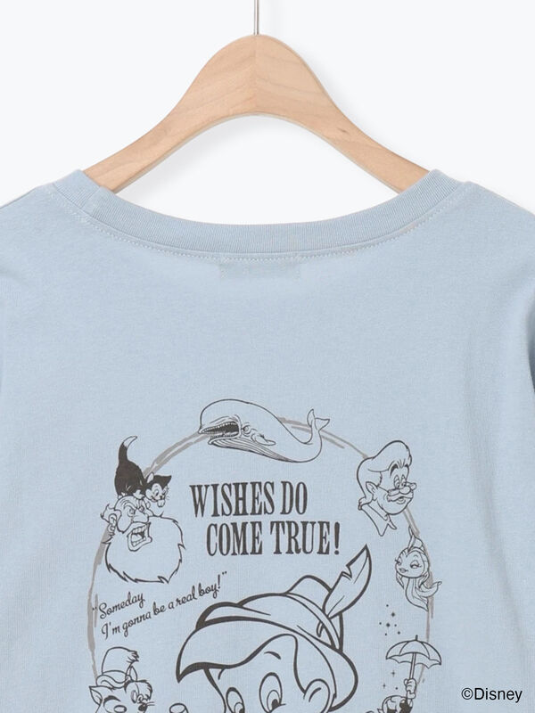 Disney】ピノキオ/バックプリントTシャツ（オフホワイト