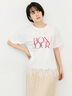【接触冷感】裾レースロゴTシャツ（オフホワイト）｜Samansa Mos2（サマンサ モスモス）通販
