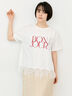 【接触冷感】裾レースロゴTシャツ（オフホワイト/ブラック/グレージュ）｜Samansa Mos2（サマンサ モスモス）通販