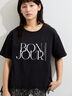 【接触冷感】裾レースロゴTシャツ（オフホワイト/ブラック/グレージュ）｜Samansa Mos2（サマンサ モスモス）通販