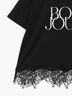【接触冷感】裾レースロゴTシャツ（オフホワイト/ブラック/グレージュ）｜Samansa Mos2（サマンサ モスモス）通販