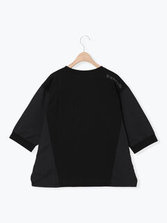 セール】 ◇シルケット天竺ドッキングプリントTシャツ
