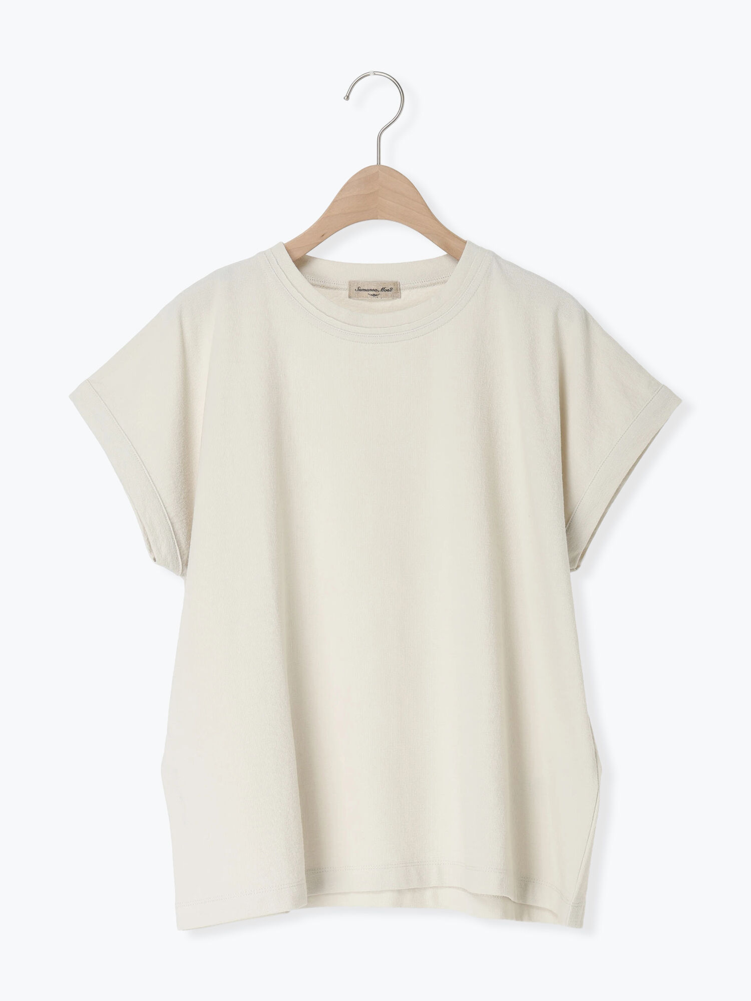 セール】 ◇カットクレープワイドTシャツ（ブラック/ライトベージュ