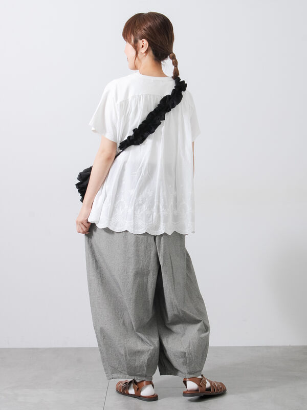 セール】 【接触冷感】バックスカラップレースTシャツ（オフホワイト