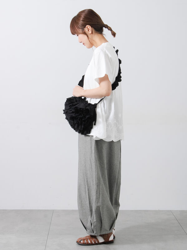 セール】 【接触冷感】バックスカラップレースTシャツ（オフホワイト