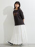 【接触冷感】ロゴプリントビッグTシャツ（オフホワイト/チャコールグレー/ベージュ）｜Samansa Mos2（サマンサ モスモス）通販