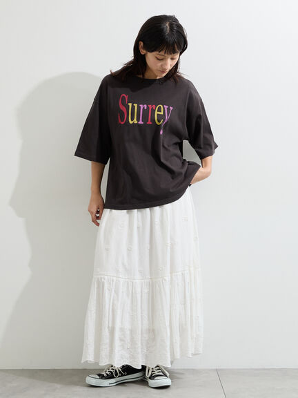 【接触冷感】ロゴプリントビッグTシャツ（オフホワイト/チャコールグレー/ベージュ）｜Samansa Mos2（サマンサ モスモス）通販