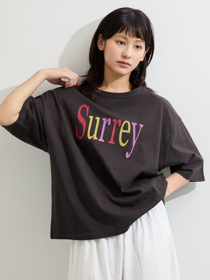 【接触冷感】ロゴプリントビッグTシャツ（オフホワイト/チャコールグレー/ベージュ）｜Samansa Mos2（サマンサ モスモス）通販