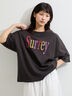 【接触冷感】ロゴプリントビッグTシャツ（オフホワイト/チャコールグレー/ベージュ）｜Samansa Mos2（サマンサ モスモス）通販
