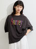 【接触冷感】ロゴプリントビッグTシャツ（オフホワイト/チャコールグレー/ベージュ）｜Samansa Mos2（サマンサ モスモス）通販