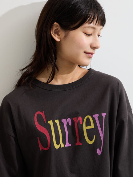 【接触冷感】ロゴプリントビッグTシャツ（オフホワイト/チャコールグレー/ベージュ）｜Samansa Mos2（サマンサ モスモス）通販