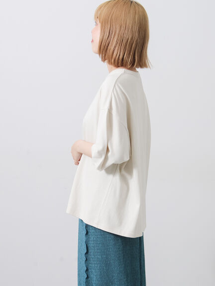 【接触冷感】ロゴプリントビッグTシャツ（オフホワイト/チャコールグレー/ベージュ）｜Samansa Mos2（サマンサ モスモス）通販