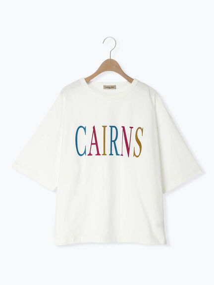 【接触冷感】ロゴプリントビッグTシャツ（オフホワイト/チャコールグレー/ベージュ）｜Samansa Mos2（サマンサ モスモス）通販