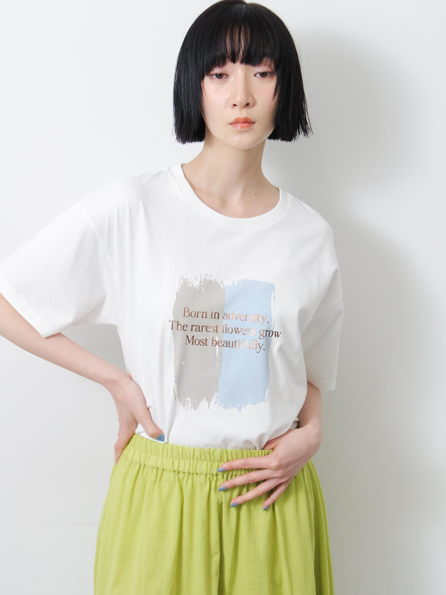 セール】 ◇【接触冷感】アソート箔プリントTシャツ（オフホワイト