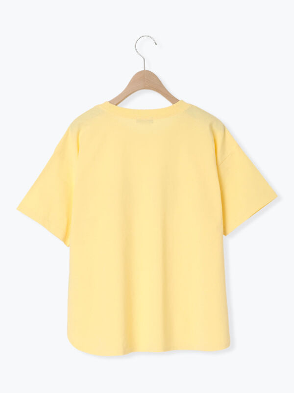 ◇【接触冷感】ロゴプリントTシャツ（オフホワイト/チャコールグレー