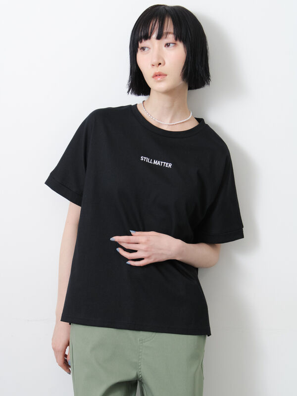 セール】 ◇【接触冷感/UVカット】アソート刺繍Tシャツ（オフホワイト