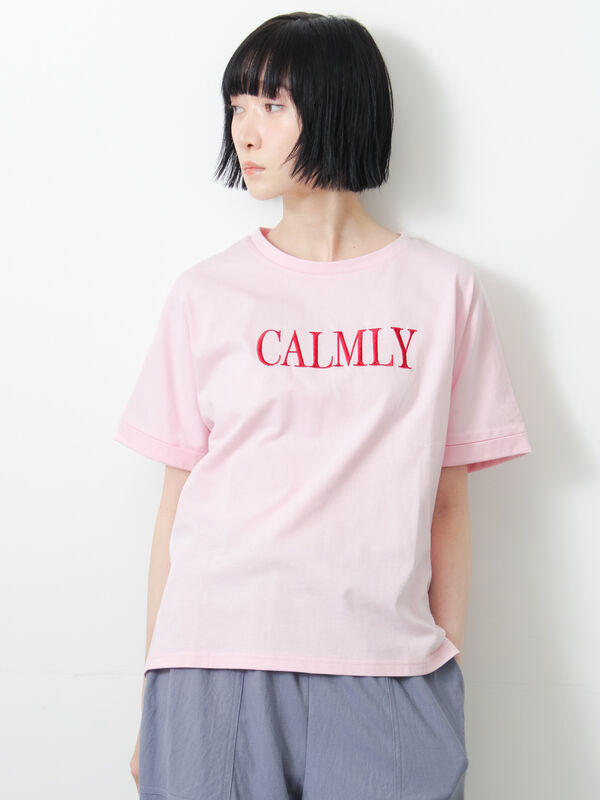 セール】 ◇【接触冷感/UVカット】アソート刺繍Tシャツ（オフホワイト