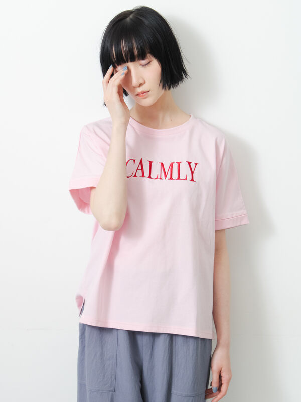 セール】 ◇【接触冷感/UVカット】アソート刺繍Tシャツ（オフホワイト
