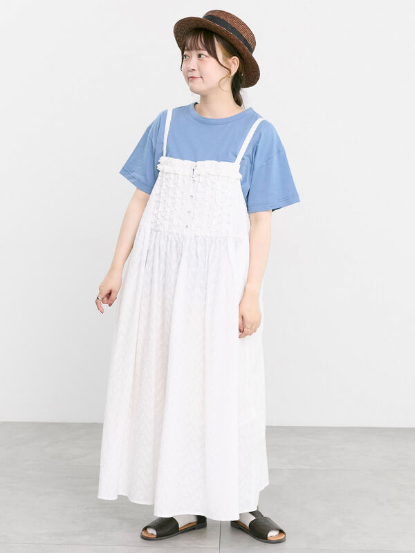 セール】 【オーガニックコットン】刺繍ロゴTシャツ（オフホワイト