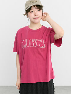 オーガニックコットン】ロゴプリントTシャツ（オフホワイト/ブラック