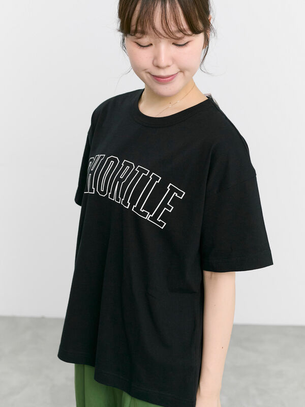 セール】 【オーガニックコットン】ロゴプリントTシャツ（オフホワイト