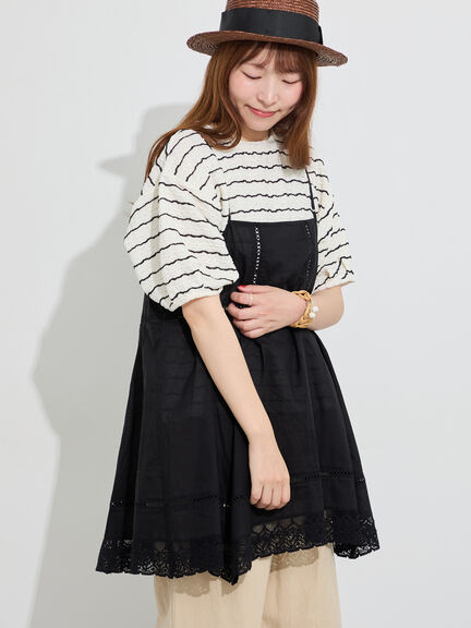 定価¥29,400 シャミー新品❗️チュニック、ベスト 前後2WAYイレヘムキャミチュニック（オフホワイト/ブラック/トップス