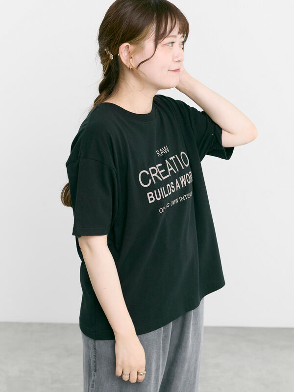 セール】 【接触冷感】刺繍ロゴTシャツ（オフホワイト/ブラック/ブルー