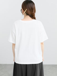 セール】 【接触冷感】刺繍ロゴTシャツ（オフホワイト/ブラック/ブルー