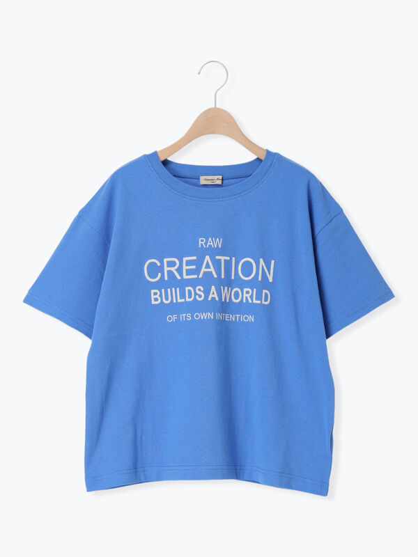 セール】 【接触冷感】刺繍ロゴTシャツ（オフホワイト/ブラック/ブルー