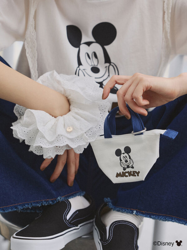 セール】 【Disney】ミッキーマウス/トートバッグキーホルダーB（オフ