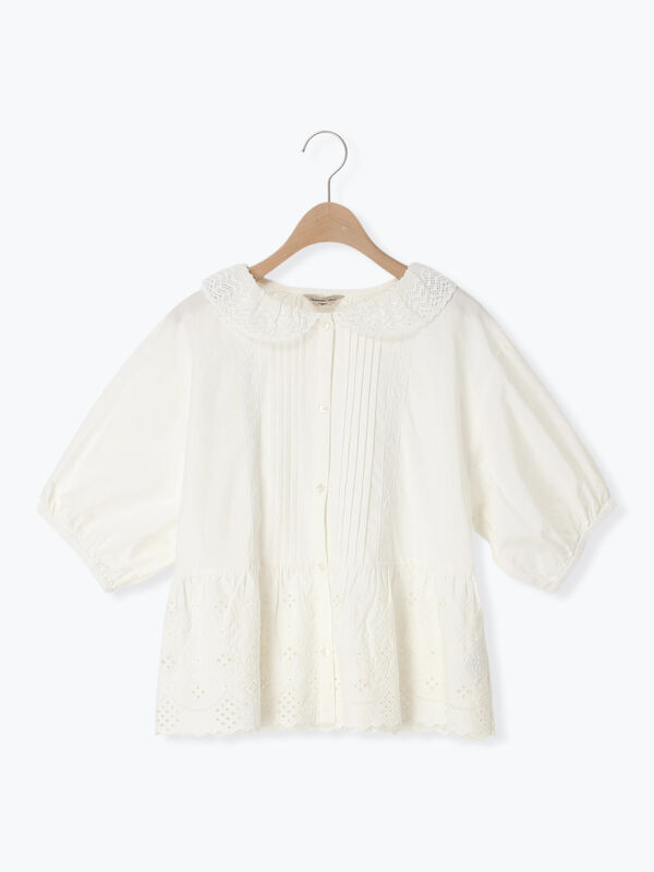 ◼︎完売品/ 新品未使用◼︎Velnica. ブラウス ホワイト 白 パフスリーブ 販路限定】パフスリーブレースブラウス（オフホワイト/ブラック/ミント