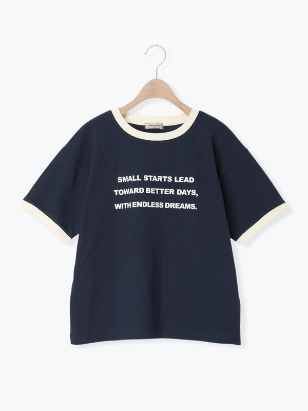 セール】 【接触冷感】プリントリンガーTシャツ（グリーン/ネイビー