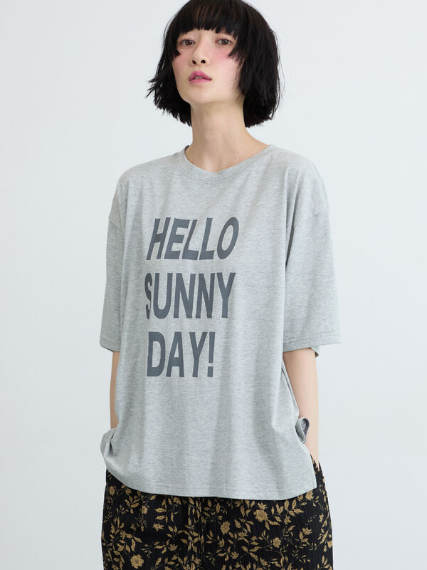 セール】 【接触冷感】アソートプリントTシャツ（オフホワイト/ピンク