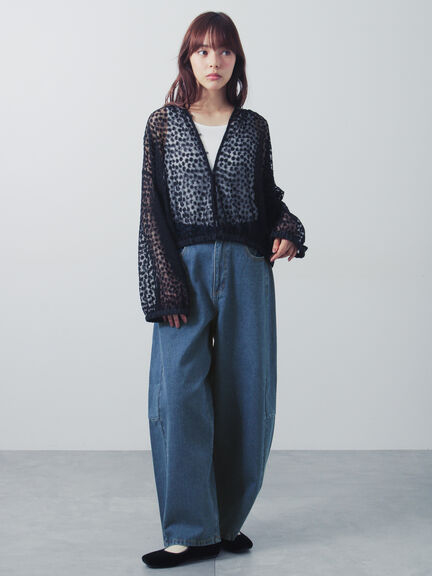 デニムワイドバレルパンツ〈WEB限定SS・XLサイズ〉（ピンク/キャメル/ブルー/ネイビー）｜Samansa Mos2（サマンサ モスモス）通販
