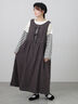 【Cross×Linen】ふんわり前後着ジャンスカ（チャコールグレー/レッド/ベージュ/キナリ）｜Samansa Mos2（サマンサ モスモス）通販