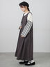 【Cross×Linen】ふんわり前後着ジャンスカ（チャコールグレー/レッド/ベージュ/キナリ）｜Samansa Mos2（サマンサ モスモス）通販