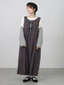 【Cross×Linen】ふんわり前後着ジャンスカ（チャコールグレー/レッド/ベージュ/キナリ）｜Samansa Mos2（サマンサ モスモス）通販