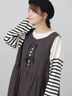 【Cross×Linen】ふんわり前後着ジャンスカ（チャコールグレー/レッド/ベージュ/キナリ）｜Samansa Mos2（サマンサ モスモス）通販