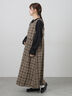 【Cross×Linen】ふんわり前後着ジャンスカ（チャコールグレー/レッド/ベージュ/キナリ）｜Samansa Mos2（サマンサ モスモス）通販