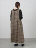 【Cross×Linen】ふんわり前後着ジャンスカ（チャコールグレー/レッド/ベージュ/キナリ）｜Samansa Mos2（サマンサ モスモス）通販