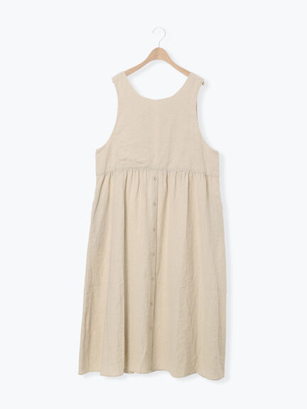 【Cross×Linen】ふんわり前後着ジャンスカ（チャコールグレー/レッド/ベージュ/キナリ）｜Samansa Mos2（サマンサ モスモス）通販