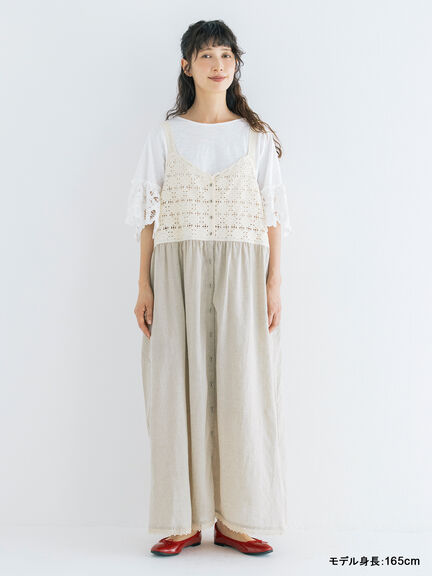 【kazumi×Samansa Mos2】バテンレースカットソー《WEB限定カラーあり》（オフホワイト/ブラック/ピンク/サックスブルー）｜Samansa Mos2（サマンサ モスモス）通販