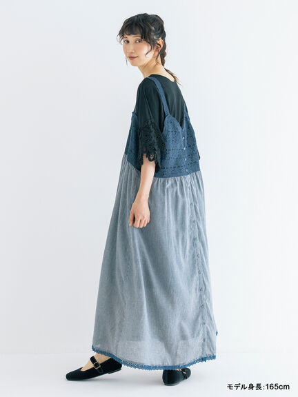 【kazumi×Samansa Mos2】バテンレースカットソー《WEB限定カラーあり》（オフホワイト/ブラック/ピンク/サックスブルー）｜Samansa Mos2（サマンサ モスモス）通販