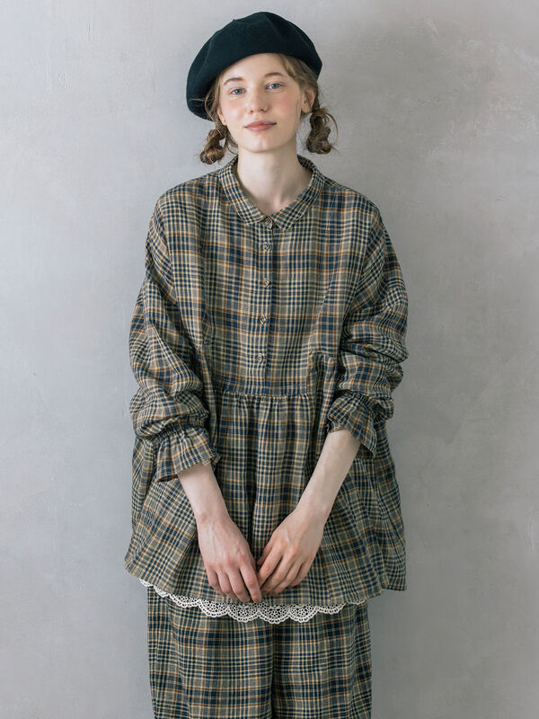 【Cross×Linen】ふんわりチュニック（チャコールグレー/レッド/ベージュ/キナリ）｜Samansa Mos2（サマンサ モスモス）通販