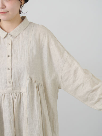 【Cross×Linen】ふんわりチュニック（チャコールグレー/レッド/ベージュ/キナリ）｜Samansa Mos2（サマンサ モスモス）通販