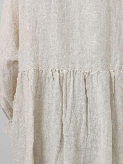 【Cross×Linen】ふんわりチュニック（チャコールグレー/レッド/ベージュ/キナリ）｜Samansa Mos2（サマンサ モスモス）通販